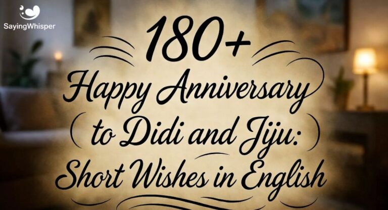 180+Happy Anniversary to Didi and Jiju: Short Wishes in English