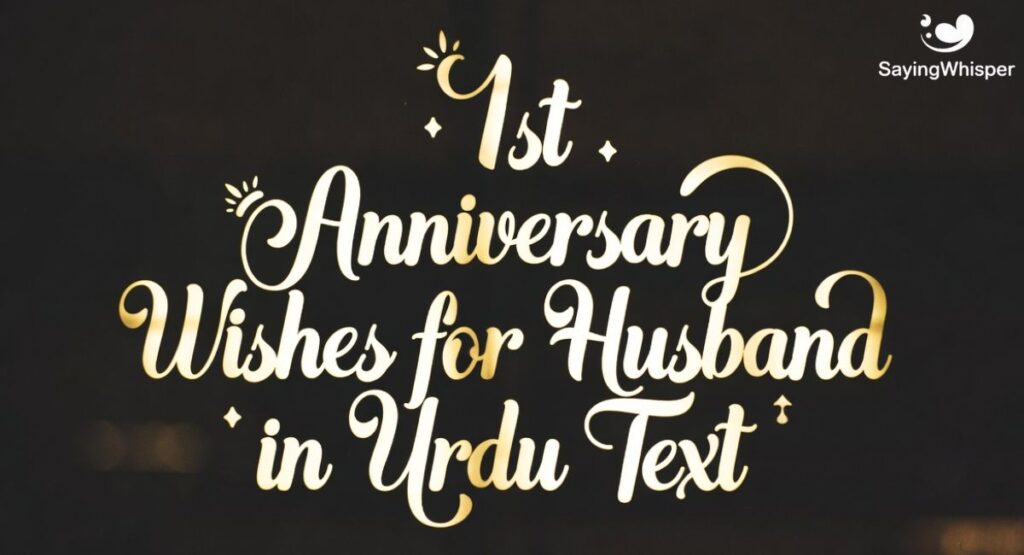 1st Anniversary Wishes for Husband in Urdu Text
