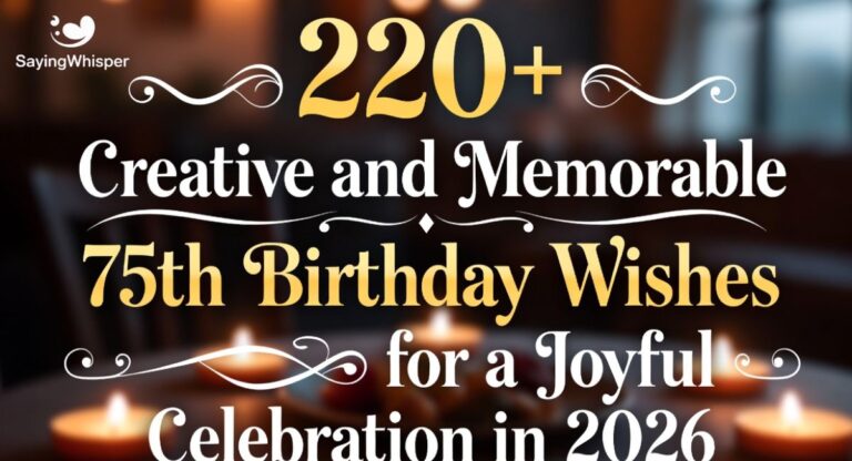 220+ Creative and Memorable 75th Birthday Wishes for a Joyful Celebration in 2026