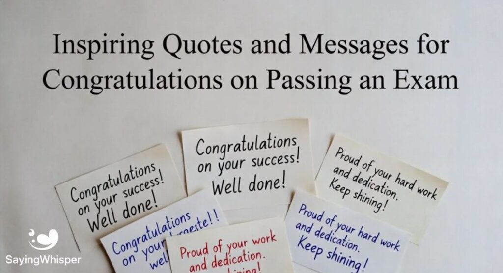 Inspiring Quotes and Messages for Congratulations on Passing an Exam

