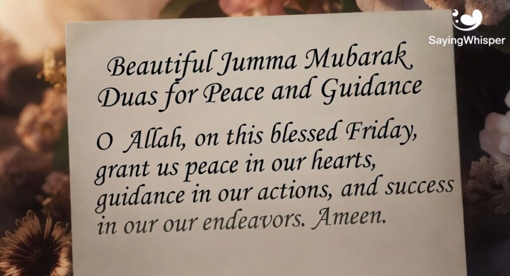 Beautiful Jumma Mubarak Duas for Peace and Guidance
