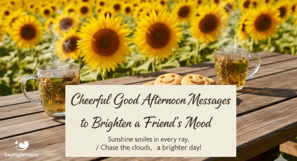 Fun and Thoughtful Good Afternoon Messages for Friends to Smile