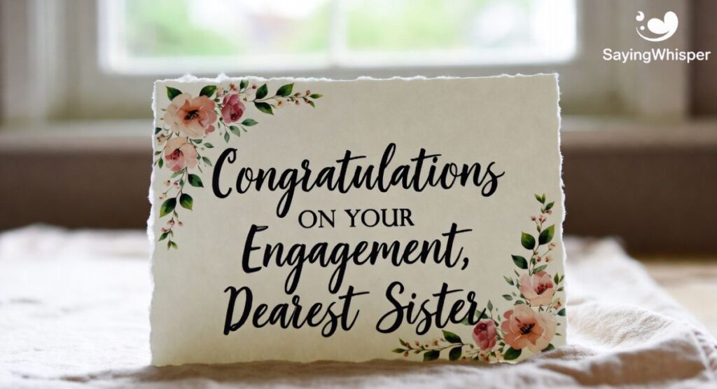 Congratulations on Your Engagement, Dearest Sister
