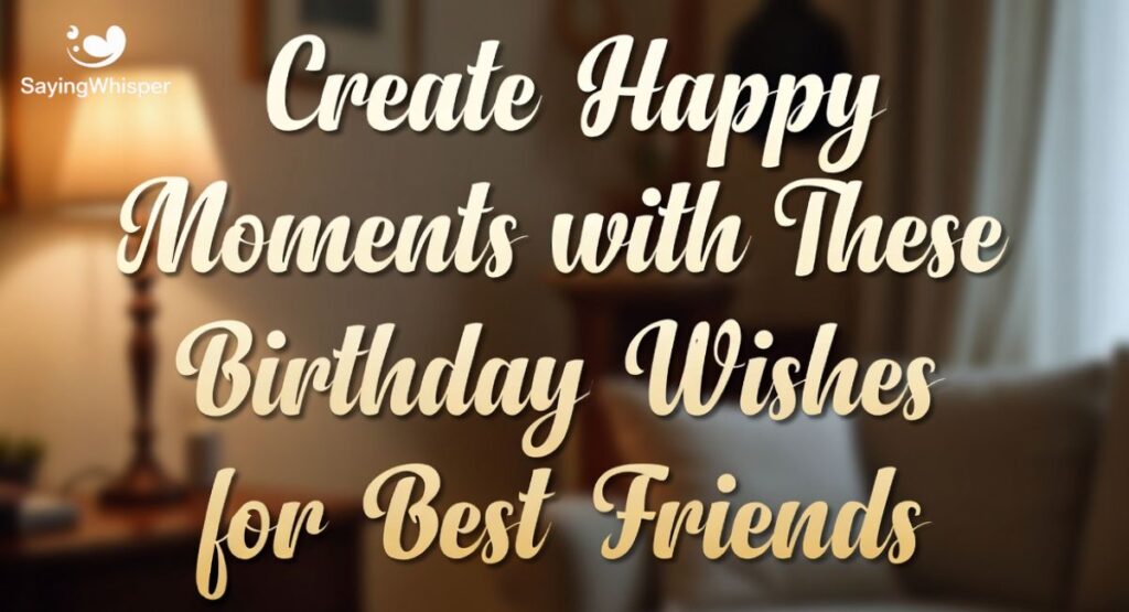 Create Happy Moments with These Birthday Wishes for Best Friends