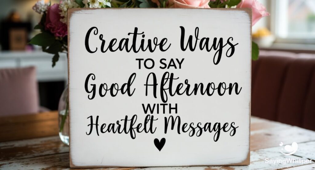 Creative Ways to Say Good Afternoon with Heartfelt Messages
