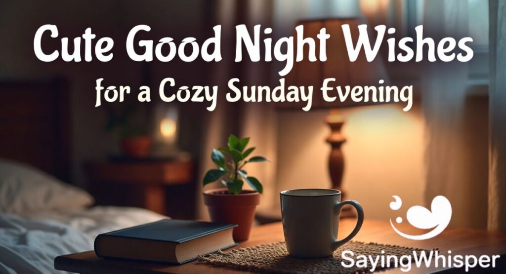 Cute Good Night Wishes for a Cozy Sunday Evening
