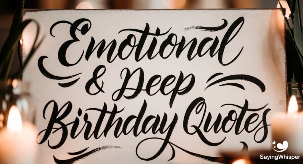 Emotional & Deep Birthday Quotes