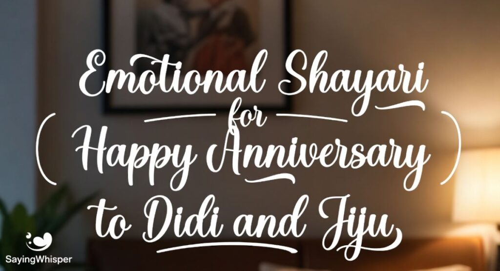 Emotional Shayari for Happy Anniversary to Didi and Jiju