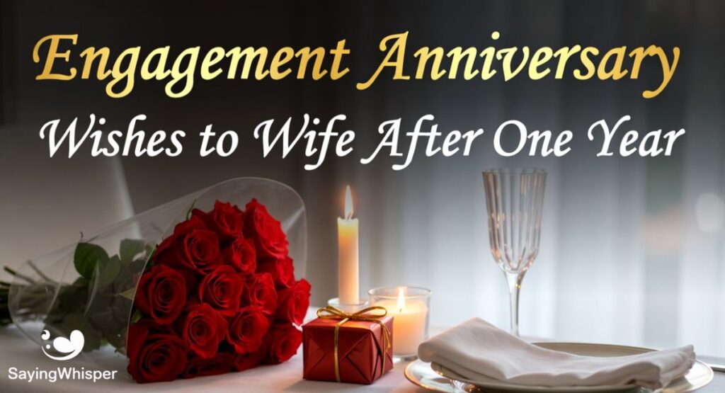 Engagement Anniversary Wishes to Wife After One Year
