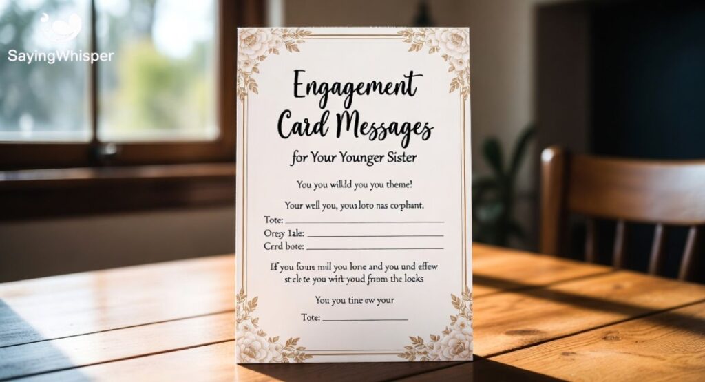 Engagement Card Messages for Your Younger Sister
