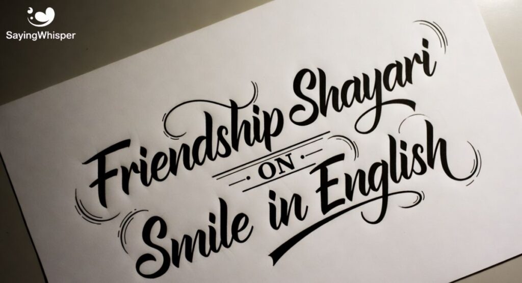 Friendship Shayari on Smile in English