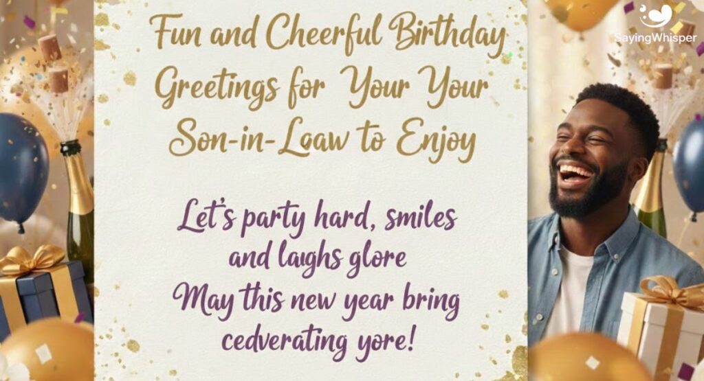 Fun and Cheerful Birthday Greetings for Your Son-in-Law to Enjoy