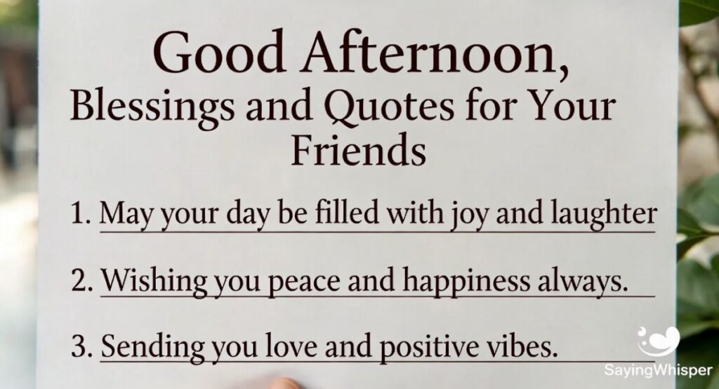 Good Afternoon, Blessings and Quotes for Your Friends
