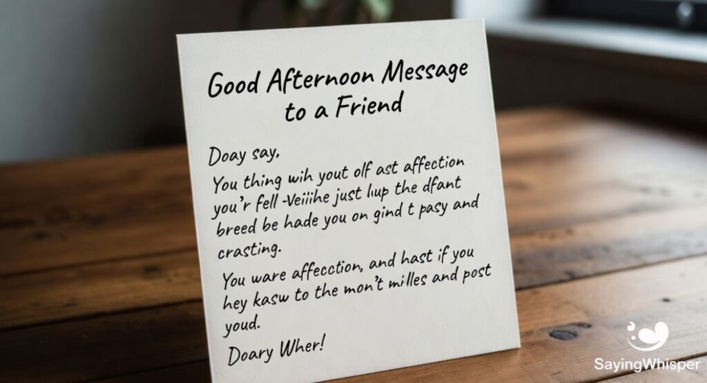 Good Afternoon Message to a Friend

