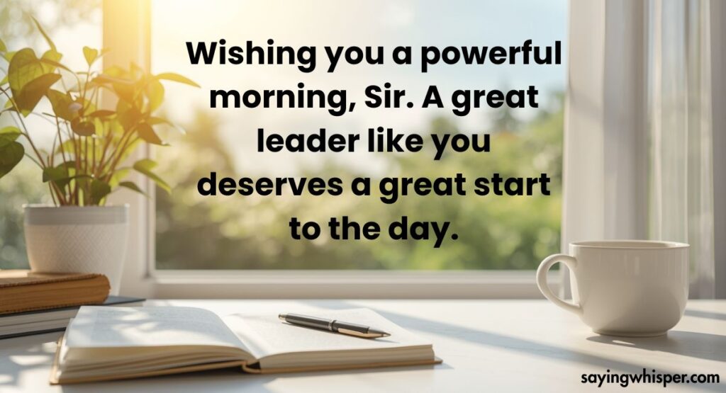 Good Morning Sir Wishes for Bosses and Team Leaders
