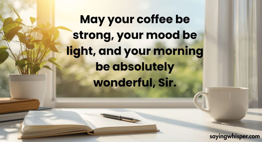 Good Morning Sir Wishes to Brighten His Mood Before the Day Begins