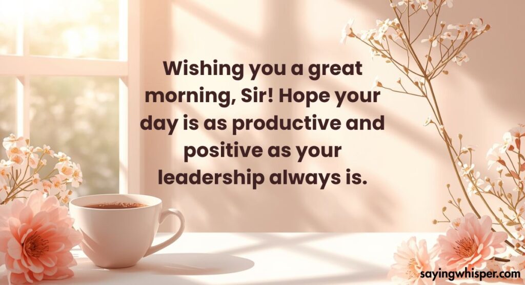Good Morning Text Messages to Send Your Boss on WhatsApp