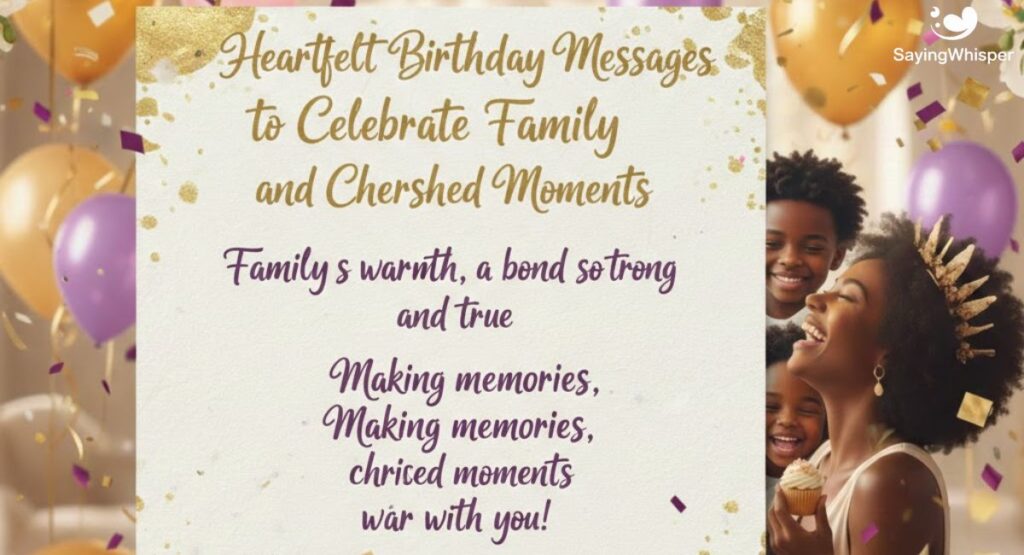 Heartfelt Birthday Messages to Celebrate Family and Cherished Moments