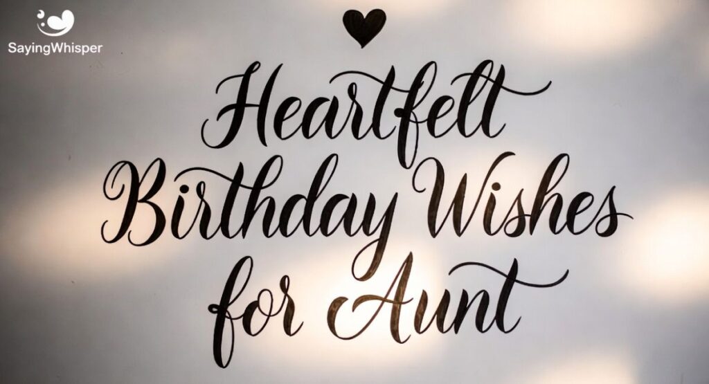 Heartfelt Birthday Wishes for Aunt