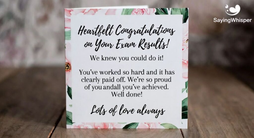 Heartfelt Congratulations on Your Exam Results: What to Write in a Greeting Card