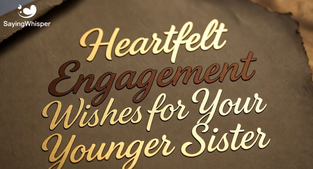 Heartfelt Engagement Wishes for Your Younger Sister
