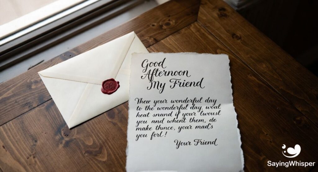 Heartfelt Good Afternoon Message to a Friend to Brighten Their Day
