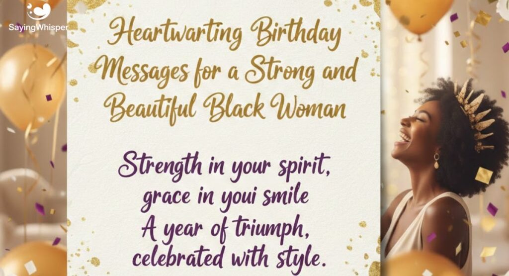 Heartwarming Birthday Messages for a Strong and Beautiful Black Woman