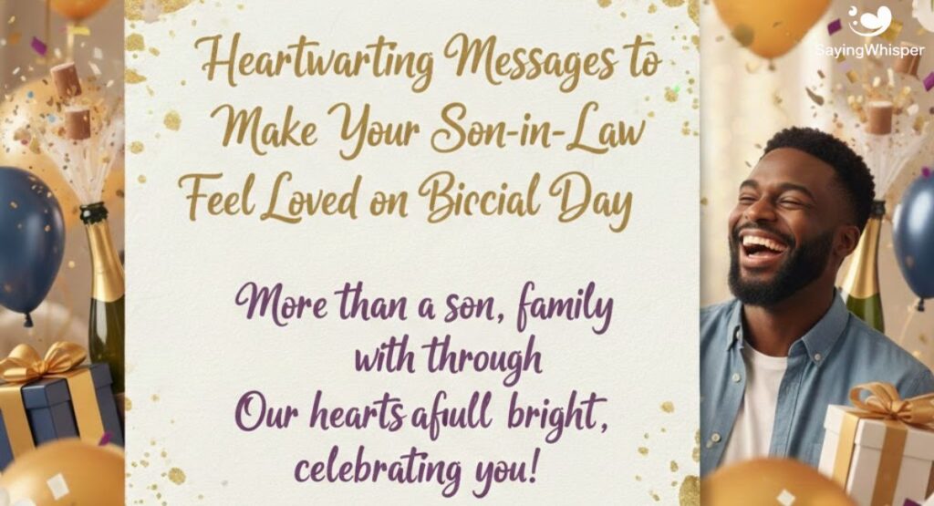 Heartwarming Messages to Make Your Son-in-Law Feel Loved on His Birthday