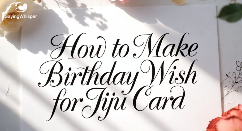 How to Make Birthday Wish for Jiju Card