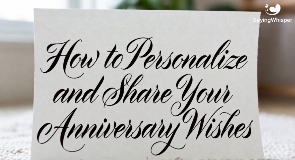 How to Personalize and Share Your Anniversary Wishes