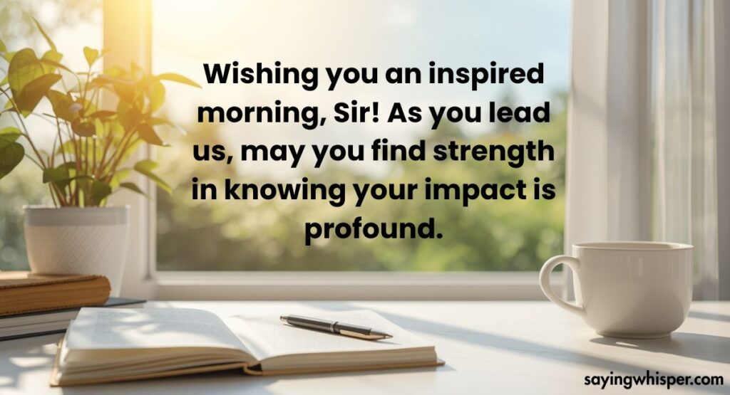 Inspirational Good Morning Quotes for Sir