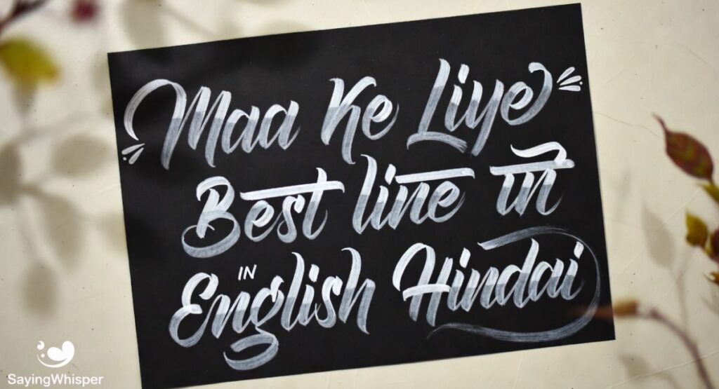 Maa Ke Liye Best Line in English Hindi