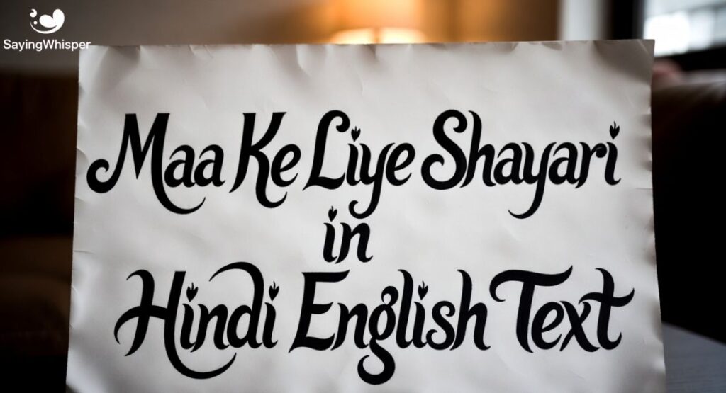 Maa Ke Liye Shayari in Hindi English Text