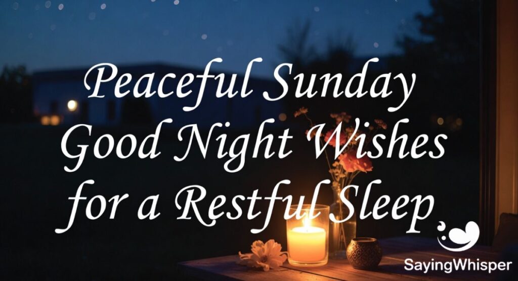  Peaceful Sunday Good Night Wishes for a Restful Sleep
