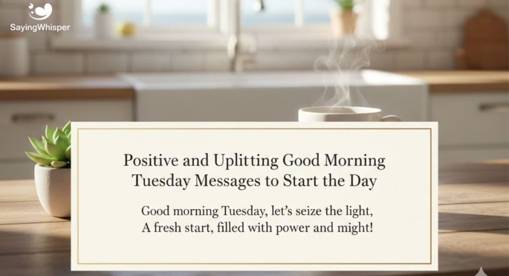 Positive and Uplifting Good Morning Tuesday Messages to Start the Day
"Good morning! May this Tuesday bring positivity, success, and happiness to your day ahead."
"Wishing you a wonderful Tuesday filled with joy, peace, and inspiring moments today."
"Happy Tuesday! Let your day be full of motivation, energy, and bright opportunities."
"Good morning! May this Tuesday morning set a positive tone for your entire day."
"Wishing you a cheerful Tuesday filled with optimism, love, and meaningful achievements today."
"Happy Tuesday! May every step you take today lead to happiness and success."
"Good morning! Let your heart be light and your spirit be filled with hope today."
"Wishing you an inspiring Tuesday full of smiles, laughter, and positive energy today."
"Happy Tuesday! May today bring productivity, joy, and wonderful experiences into your life."
"Good morning! Let this Tuesday be a day of accomplishments, peace, and happiness."
"Wishing you a bright and uplifting Tuesday filled with love, joy, and success."
"Happy Tuesday! May every moment today be filled with encouragement and positive vibes."
"Good morning! Let your day be productive, happy, and full of new opportunities today."
"Wishing you a peaceful Tuesday morning and a day filled with meaningful progress today."
"Happy Tuesday! May your heart stay positive and your mind focused on great things."
"Good morning! Let this Tuesday inspire you to achieve your goals with confidence today."
"Wishing you a joyful Tuesday filled with love, hope, and uplifting moments always."
"Happy Tuesday! May today bring motivation, happiness, and beautiful moments to cherish forever."
"Good morning! Let this Tuesday be a fresh start for success, love, and positivity."
"Wishing you a productive and uplifting Tuesday full of inspiration, joy, and peace today."
Heartfelt Tuesday Greetings to Bring Joy and Motivation to Loved Ones
"Good morning! Wishing you a joyful Tuesday filled with love, peace, and happiness today."
"Happy Tuesday! May your day be full of positivity, motivation, and meaningful achievements."
"Good morning! Sending love and encouragement to make your Tuesday bright and inspiring."
"Wishing you a beautiful Tuesday filled with smiles, hope, and wonderful opportunities today."
"Happy Tuesday! May your day be productive, joyful, and filled with positive energy always."
"Good morning! Let this Tuesday remind you of your strength and endless possibilities today."
"Wishing you a heartwarming Tuesday full of love, success, and uplifting moments today."
"Happy Tuesday! May joy, laughter, and positivity follow you throughout this special day."
"Good morning! Let today’s Tuesday blessings inspire you and bring happiness to your life."
"Wishing you a Tuesday filled with hope, motivation, and meaningful moments to cherish forever."
"Happy Tuesday! May your heart be light and your day full of peaceful moments today."
"Good morning! Sending positive thoughts to brighten your Tuesday and fill it with joy."
"Wishing you a blessed Tuesday full of encouragement, love, and happiness for your journey."
"Happy Tuesday! May your day be inspiring, productive, and full of smiles and laughter."
"Good morning! Let this Tuesday bring you success, happiness, and motivation in abundance today."
"Wishing you a cheerful Tuesday filled with love, positivity, and hope for tomorrow."
"Happy Tuesday! May your day be bright, uplifting, and full of exciting possibilities today."
"Good morning! Sending heartfelt wishes for a Tuesday filled with joy and peace always."
"Wishing you a happy Tuesday full of love, motivation, and meaningful achievements today."
"Happy Tuesday! May your day be inspiring, filled with happiness, love, and success always."
Fun and Inspiring Tuesday Morning Wishes to Brighten Someone’s Day
"Good morning! May this Tuesday bring laughter, fun, and exciting moments to your day."
"Happy Tuesday! Let your day be full of joy, smiles, and cheerful surprises today."
"Good morning! Sending playful vibes to make your Tuesday light, happy, and fun today."
"Wishing you a fun-filled Tuesday with laughter, positivity, and happy memories all day."
"Happy Tuesday! Let today be exciting, inspiring, and full of cheerful little moments today."
"Good morning! May your Tuesday be playful, joyful, and full of unexpected happiness today."
"Wishing you a bright Tuesday filled with laughter, fun, and smiles from the heart."
"Happy Tuesday! Let your day be cheerful, fun, and filled with delightful little surprises."
"Good morning! May your Tuesday be full of joy, positive energy, and fun moments."
"Wishing you a lively Tuesday filled with happiness, smiles, and inspiring little joys today."
"Happy Tuesday! May today bring playful moments, laughter, and inspiration to your day."
"Good morning! Let this Tuesday be fun, cheerful, and full of happy energy always."
"Wishing you a delightful Tuesday filled with love, fun, and joyful experiences today."
"Happy Tuesday! May your day be exciting, positive, and full of cheerful surprises today."
"Good morning! Let laughter, joy, and inspiration fill every moment of your Tuesday today."
"Wishing you a happy Tuesday full of playful fun, love, and motivating moments today."
"Happy Tuesday! May your morning be bright, cheerful, and full of happy little moments."
"Good morning! Sending joy, laughter, and positive vibes to make your Tuesday amazing today."
"Wishing you a Tuesday full of smiles, fun, and inspiring little victories throughout today."
"Happy Tuesday! May your day be cheerful, lively, and filled with happiness and energy."
