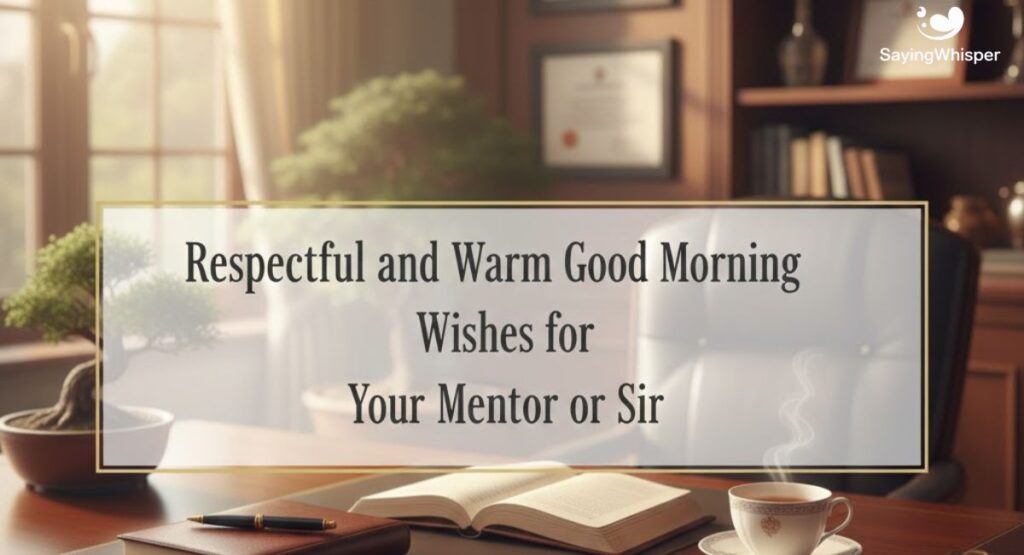 Thoughtful Good Morning Greetings to Show Appreciation to Sir