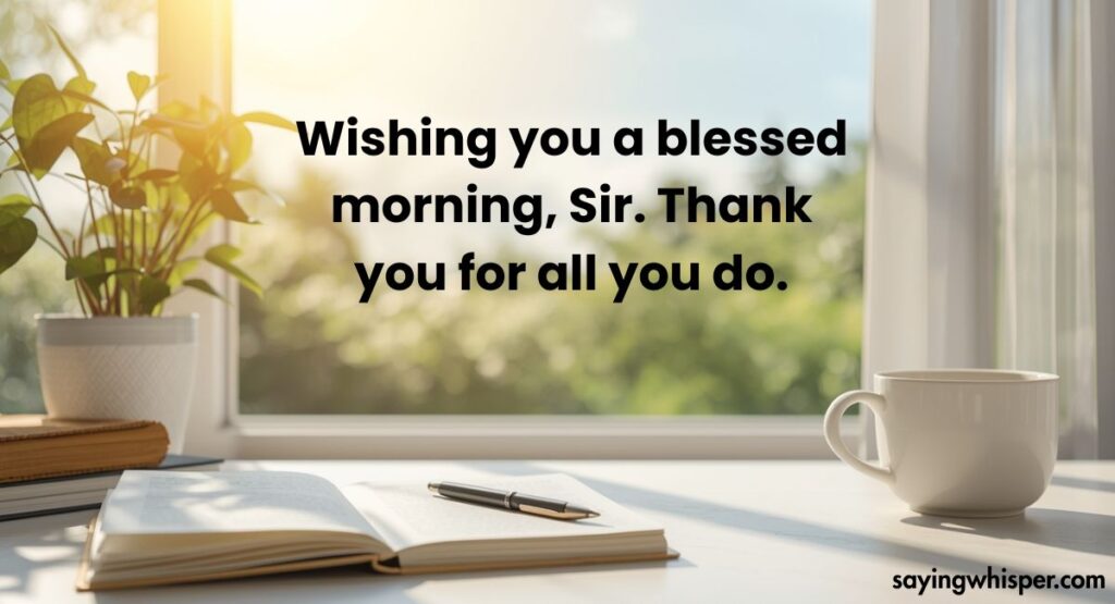 Respectful and Warm Good Morning Wishes for Your Mentor or Sir