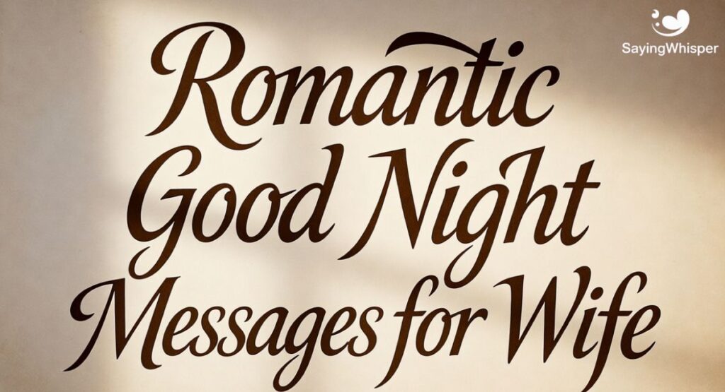 Romantic Good Night Messages for Wife