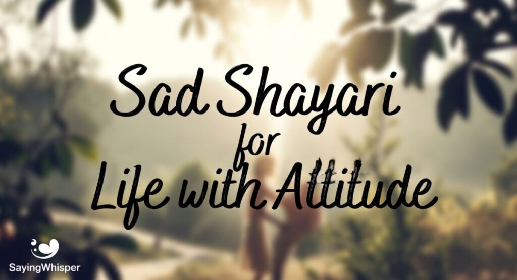 Sad Shayari for Life with Attitude