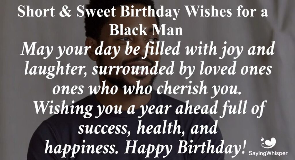 Short & Sweet Birthday Wishes for a Black Man