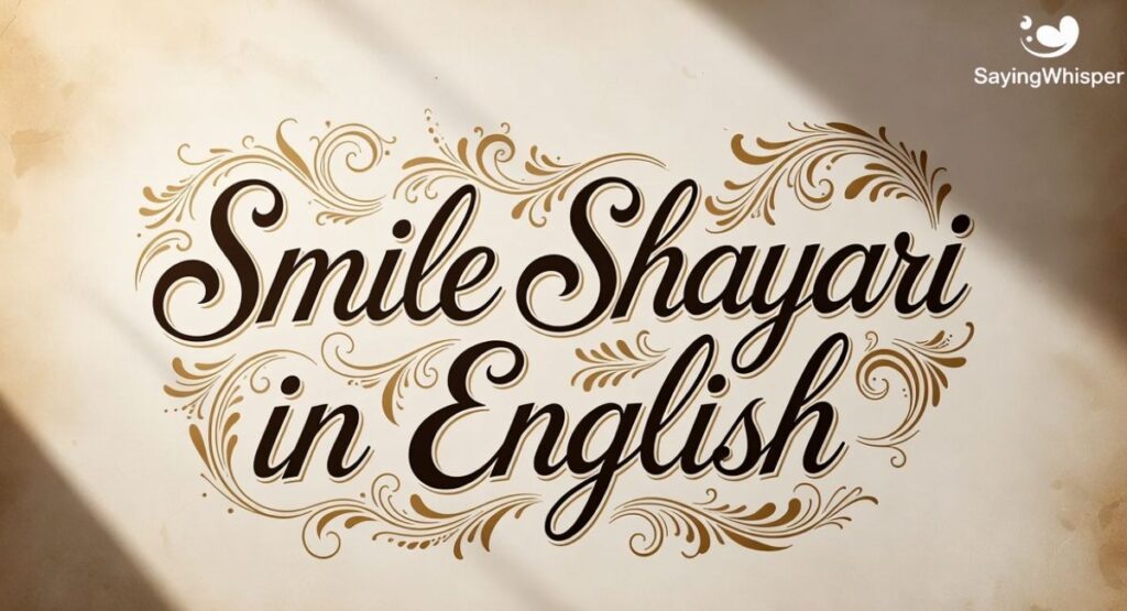 Smile Shayari in English