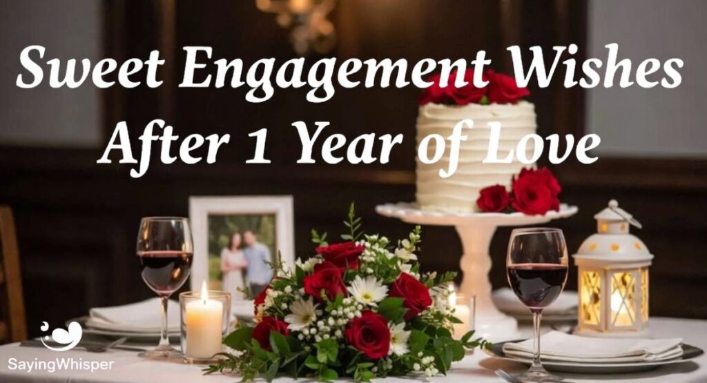 Sweet Engagement Wishes After 1 Year of Love
