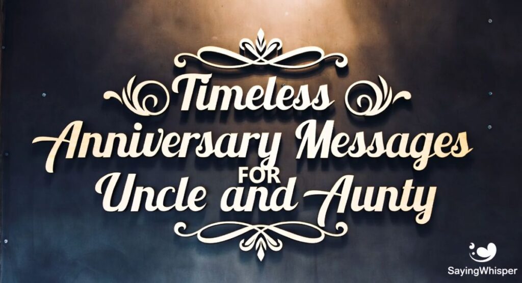 Timeless Anniversary Messages for Uncle and Aunty