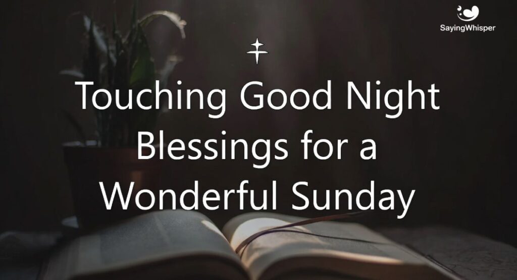 Touching Good Night Blessings for a Wonderful Sunday
