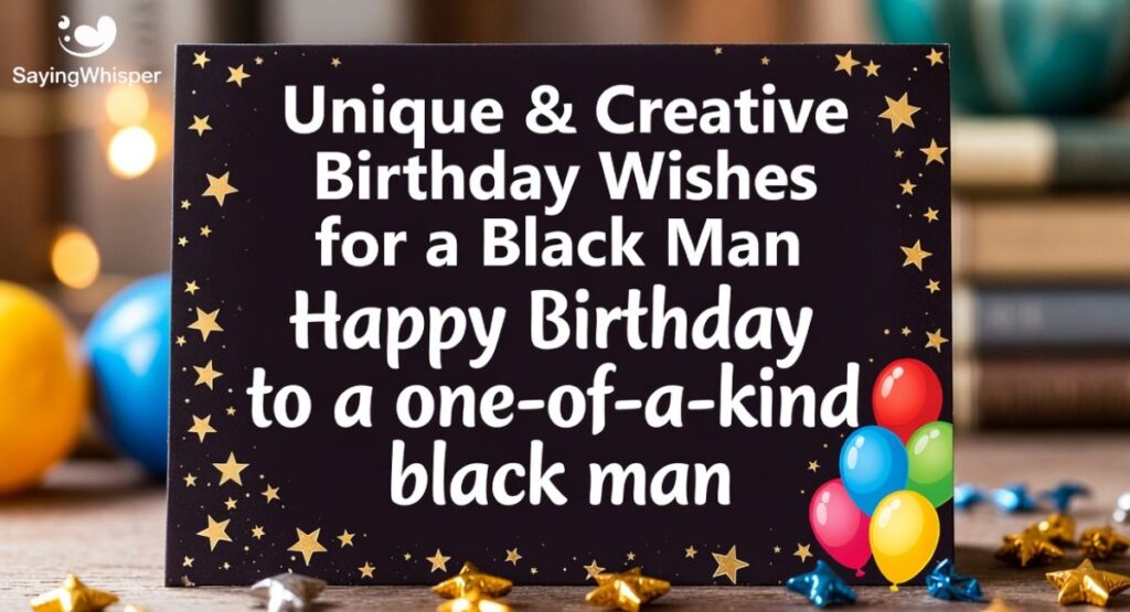 Unique & Creative Birthday Wishes for a Black Man