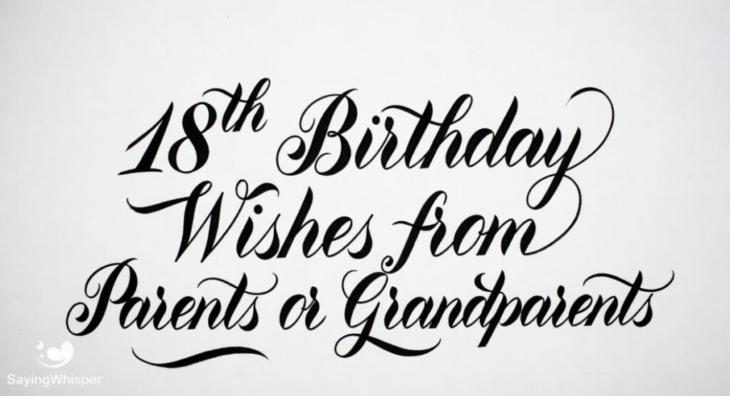 18th Birthday Wishes from Parents or Grandparents