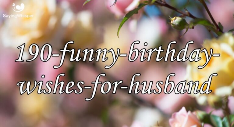 190+ Funny Birthday Wishes for Husband