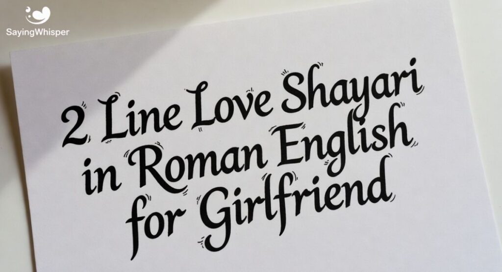 2 Line Love Shayari in Roman English for Girlfriend