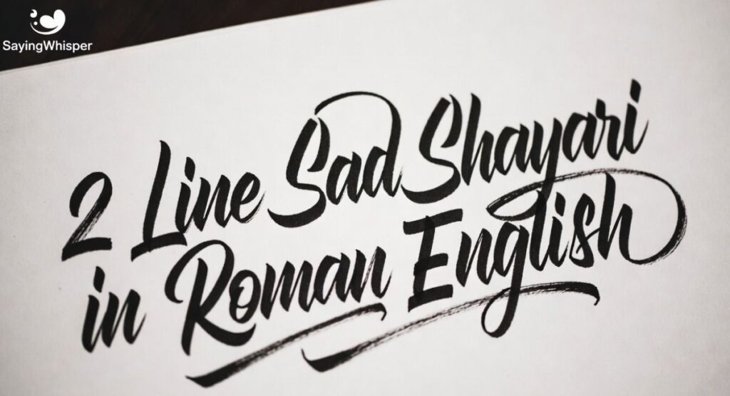 2 Line Sad Shayari in Roman English