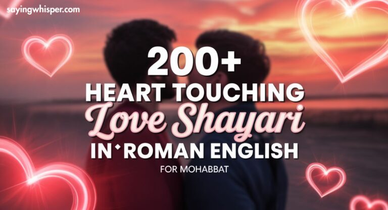 200+ Heart Touching Love Shayari in Roman English for Mohabbat